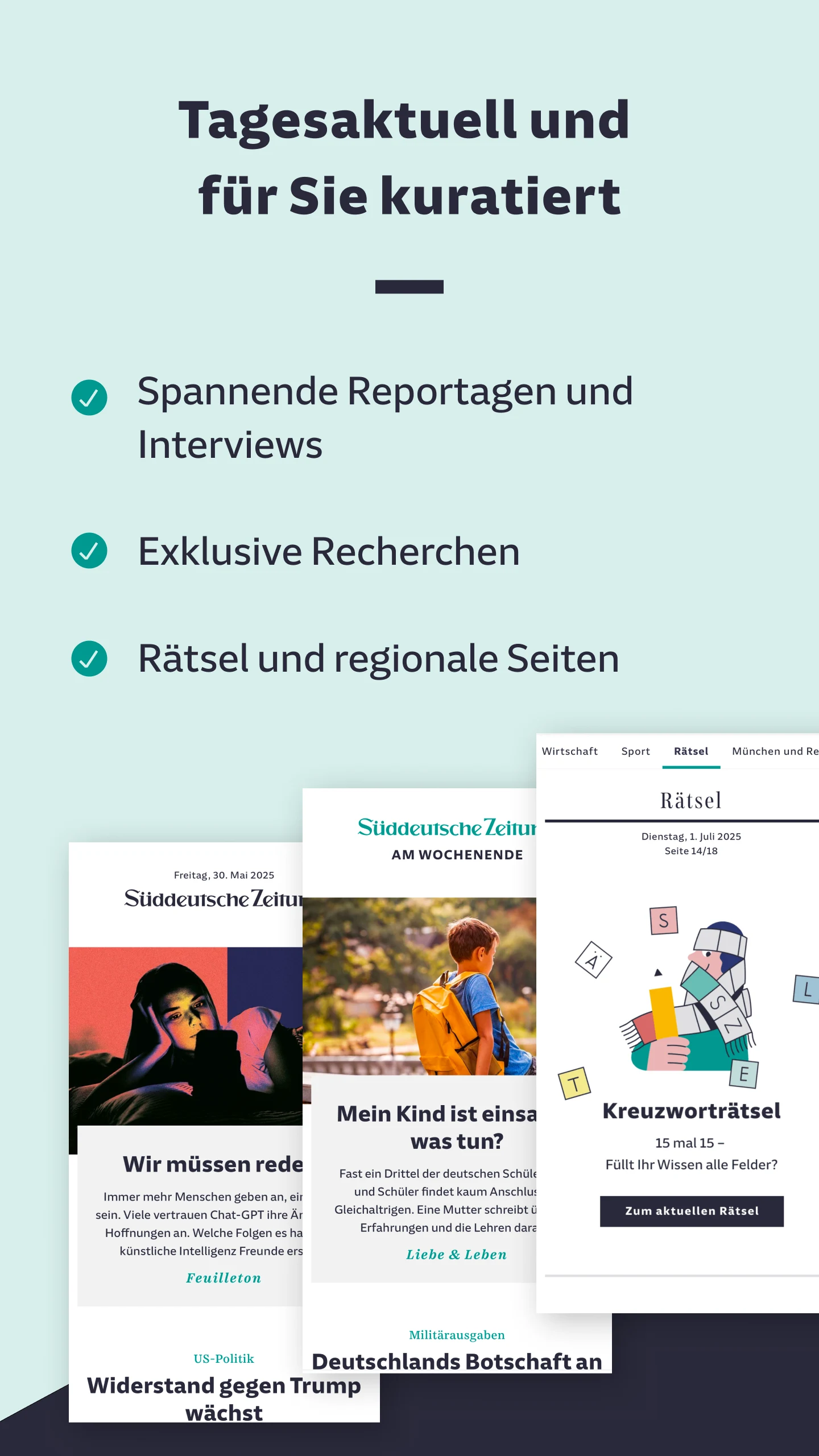 Süddeutsche Zeitung screenshot